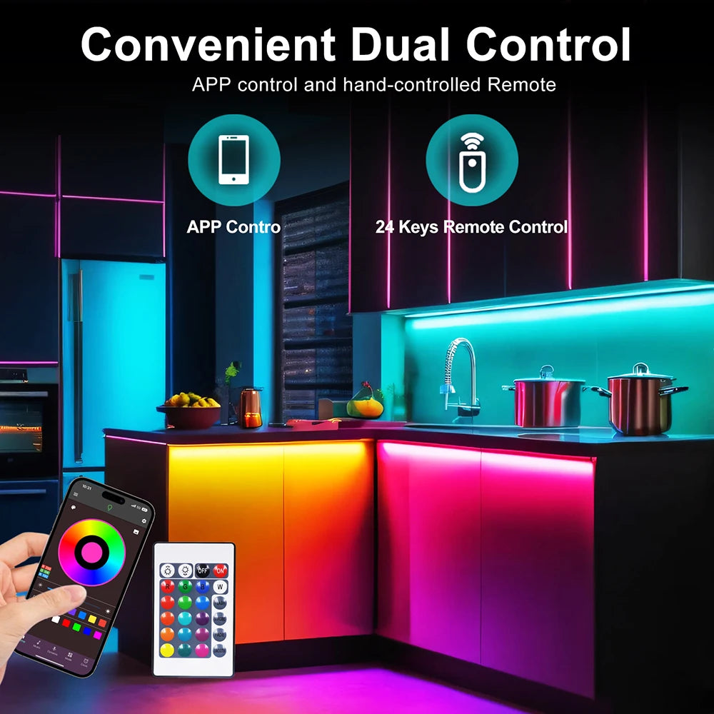 DC 5V USB RGB COB Light Strip 576LED/M Bluetooth APP 3key Controller