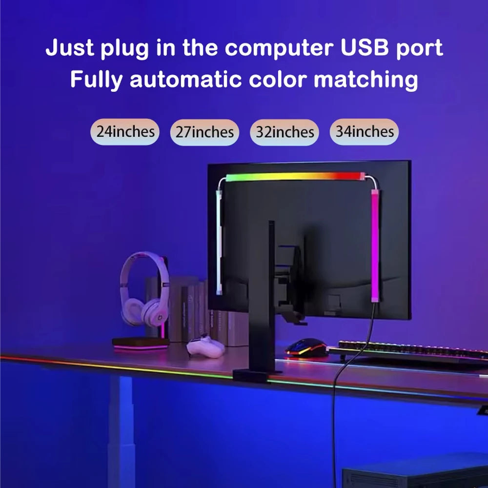 USB PC LED Strip Lights Computer Sync Light Strip Monitor