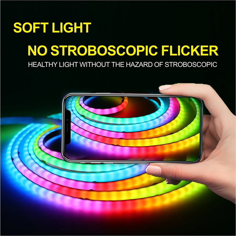 Faixa De led Cob Rgb Endereçável ws2812b Largura