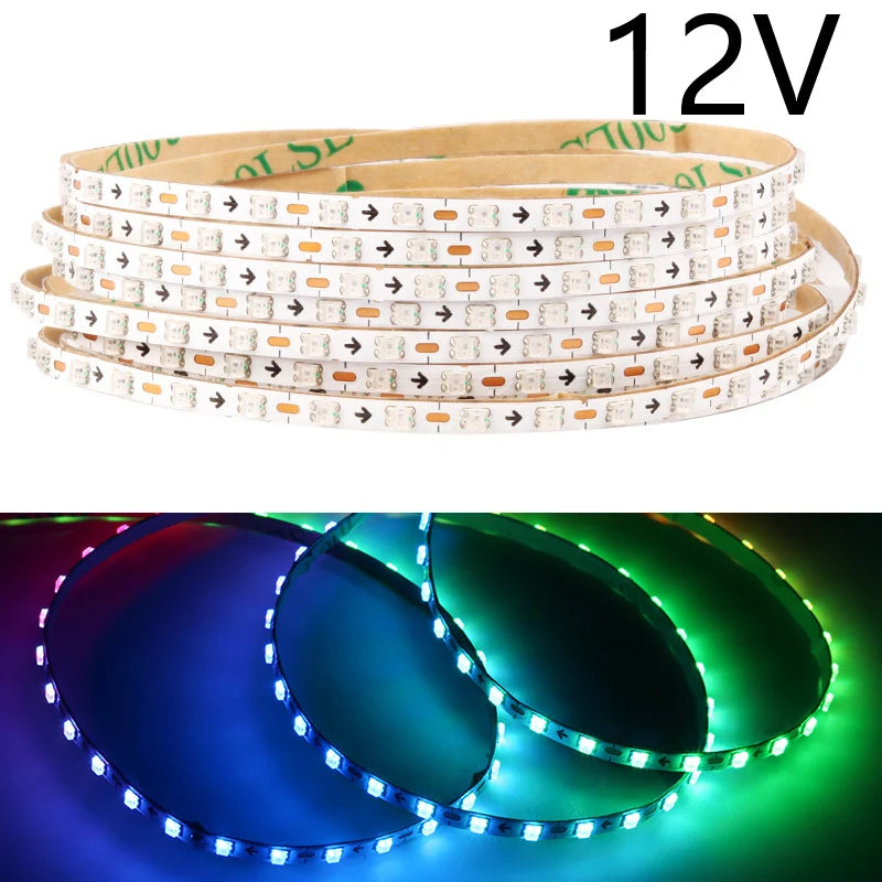 Full Color COB Smart LED Strip Light DC 5V 12V Individually