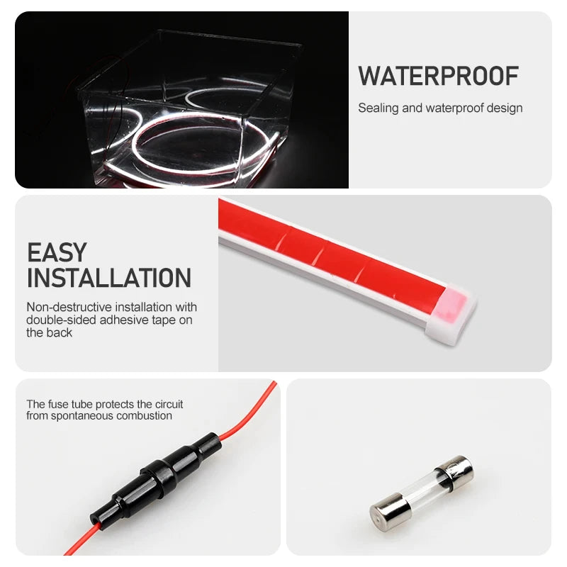 12V Scan Starting Led Car Hood Light Strip Decorative Strips Car