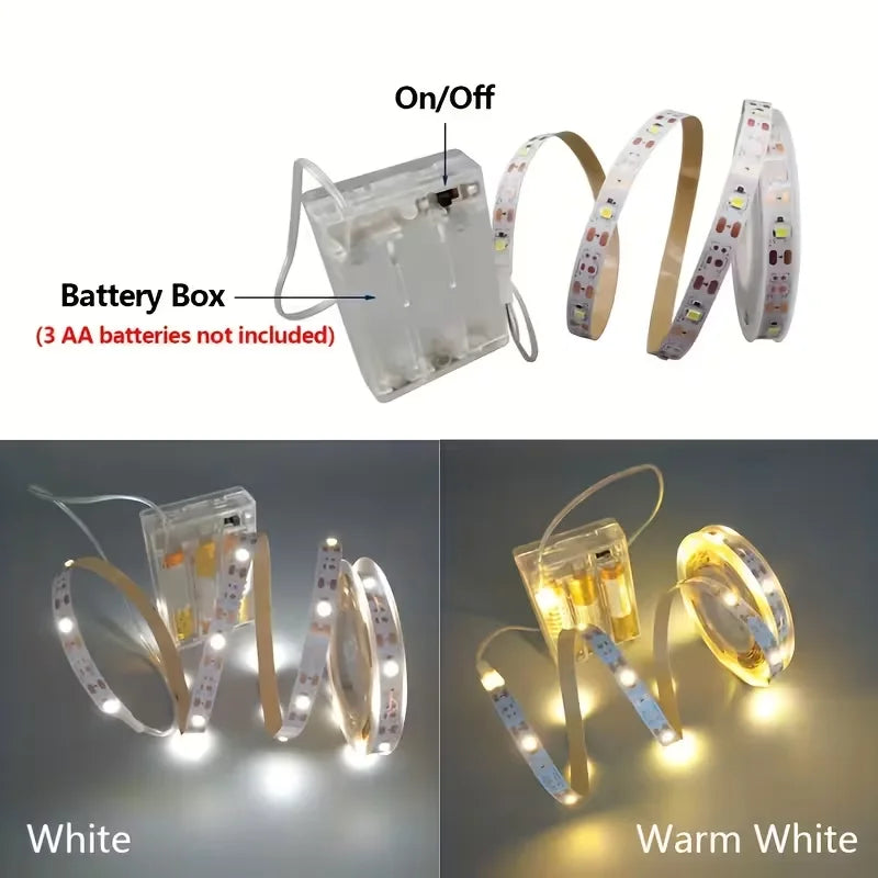 1 Flexible Led Light Strip Low Voltage 5V Battery Box Powered