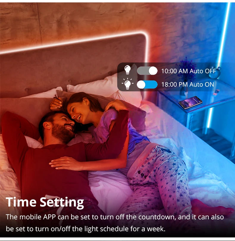 Tuya Smart Life 12V RGB Neon Light LED Strip Voice Control