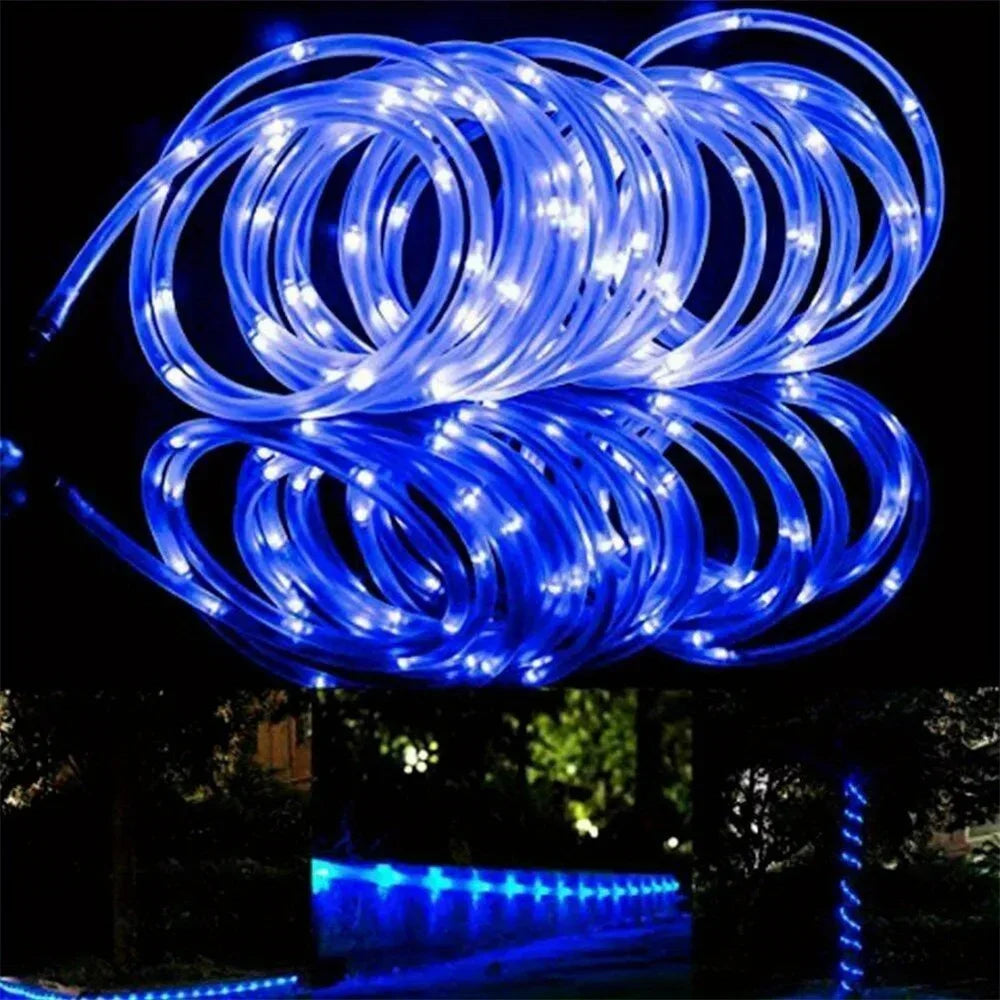 Solar Rope Lights Outdoor LED PVC Tube Fairy String Light
