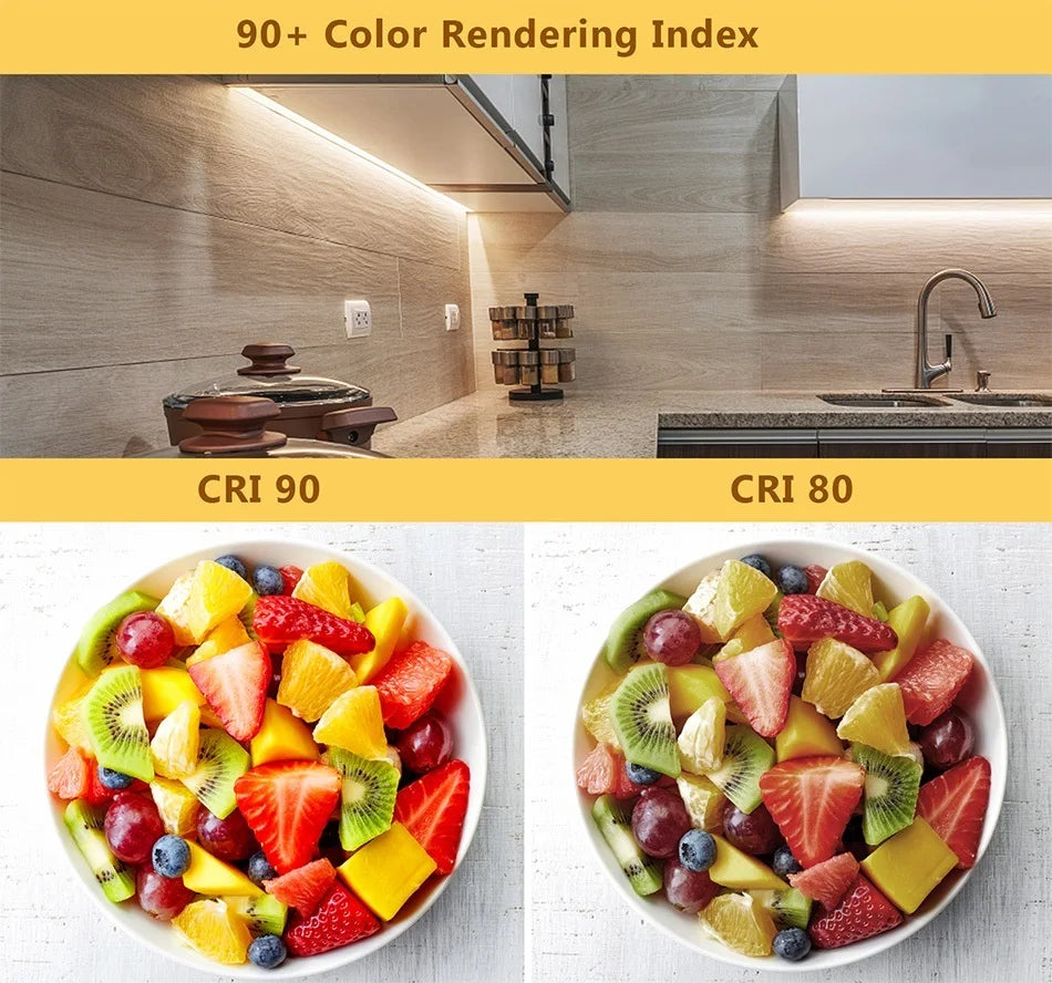 COB CCT LED Strip Lights 608 LEDs/m High Density Flexible Dimmable