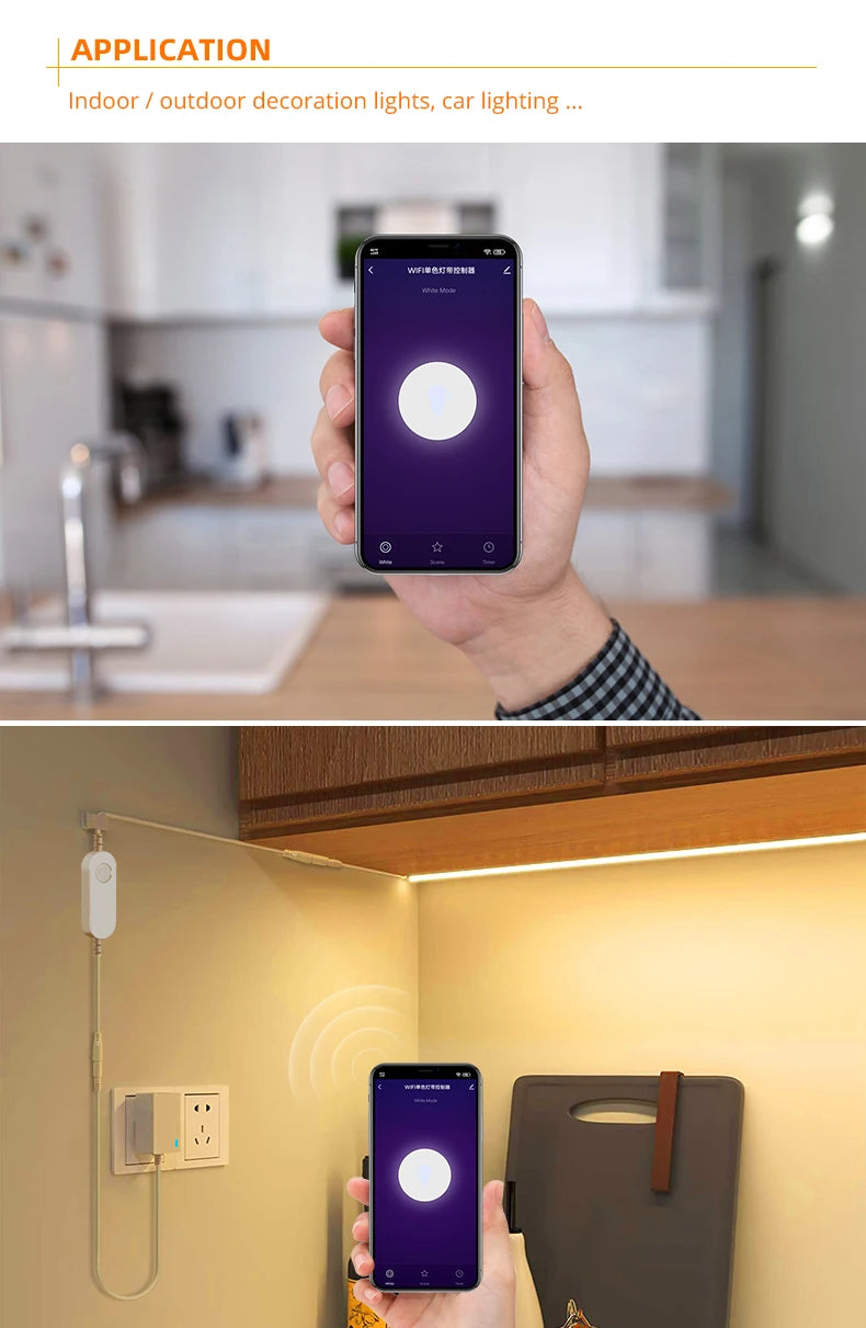 Smart TUYA WiFi COB Strip Light High Lumen Support Alexa