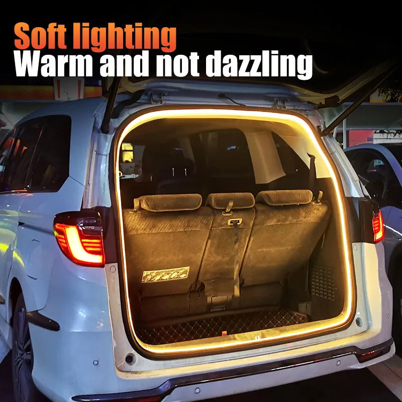 Car Trunk Dynamic Flowing Light Strip On/Off Scanning Trunks