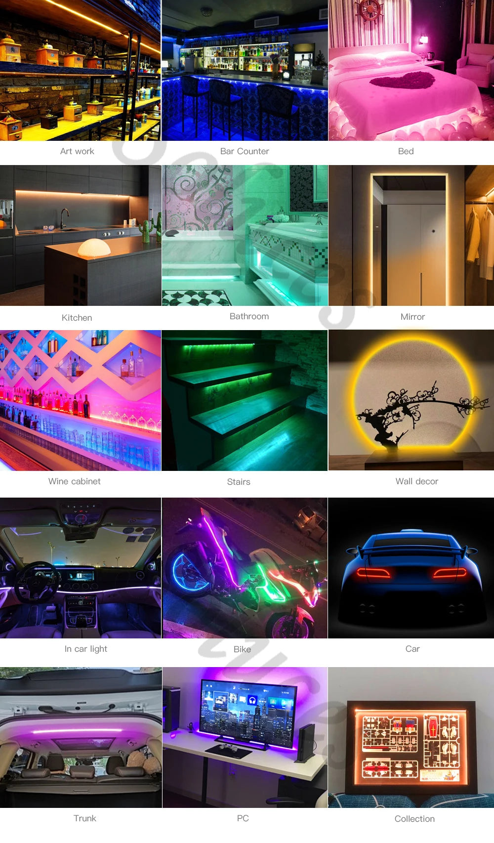 LED Strip Lights 480LEDs For Car FOB  Bar Room Decoration