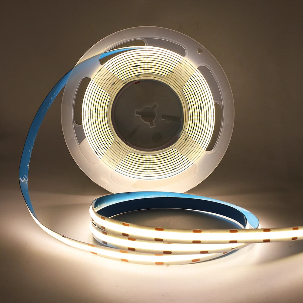 3mm 5mm 8mm PCB COB LED Strip 5V 12V 24V 320LEDs