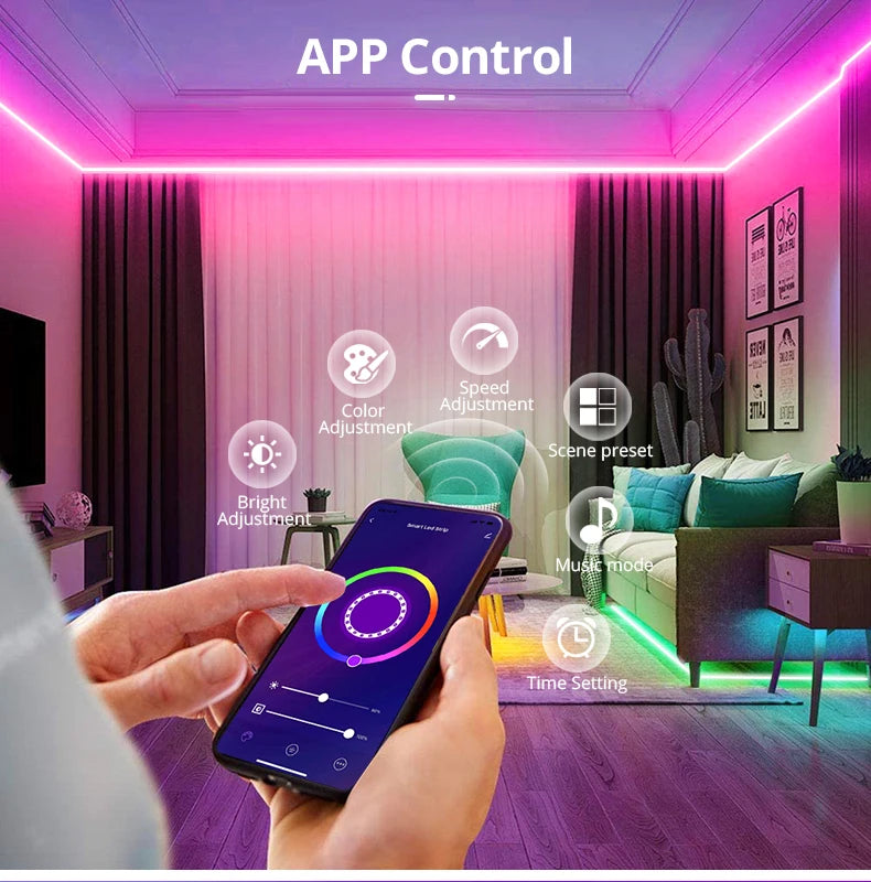 Tuya Smart Life 12V RGB Neon Light LED Strip Voice Control