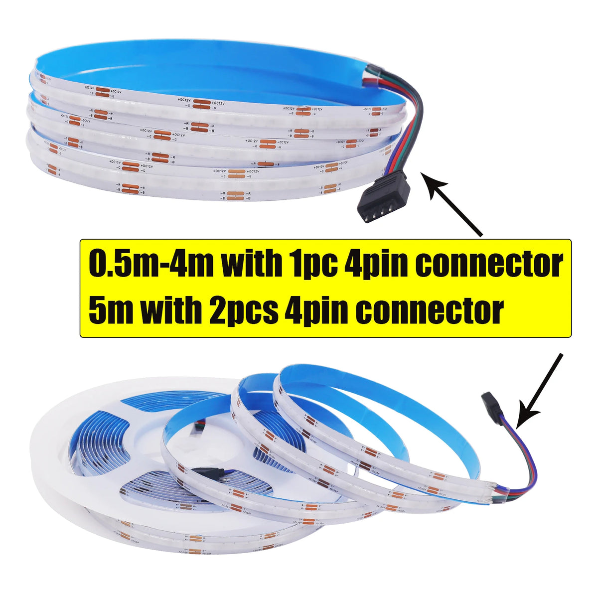 DC 12V 24V COB LED Strip RGBCCT High Bright Led Tape Diode