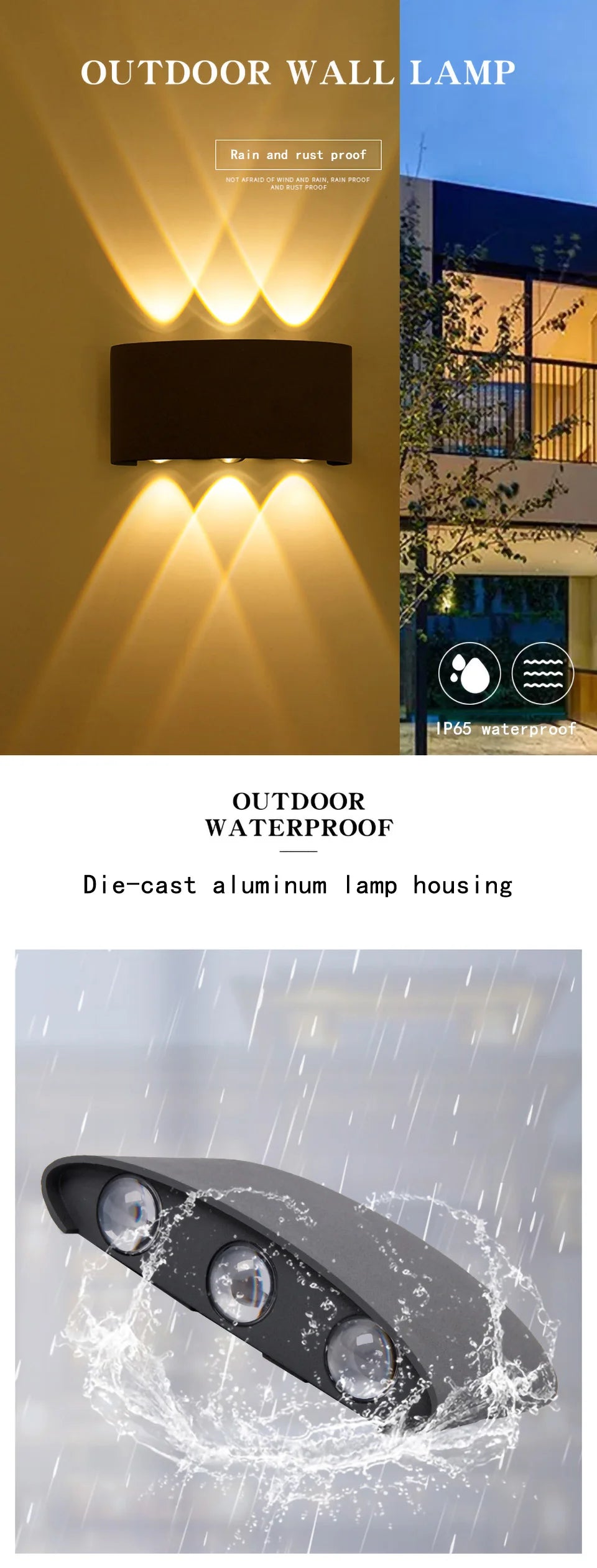 Modern style LED light source outdoor waterproof IP65 aluminum