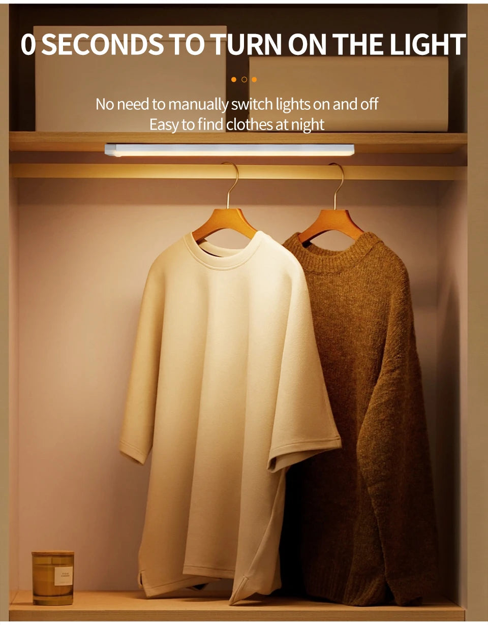 Motion Sensor LED Cabinet Light Rechargeable Induction Night Light