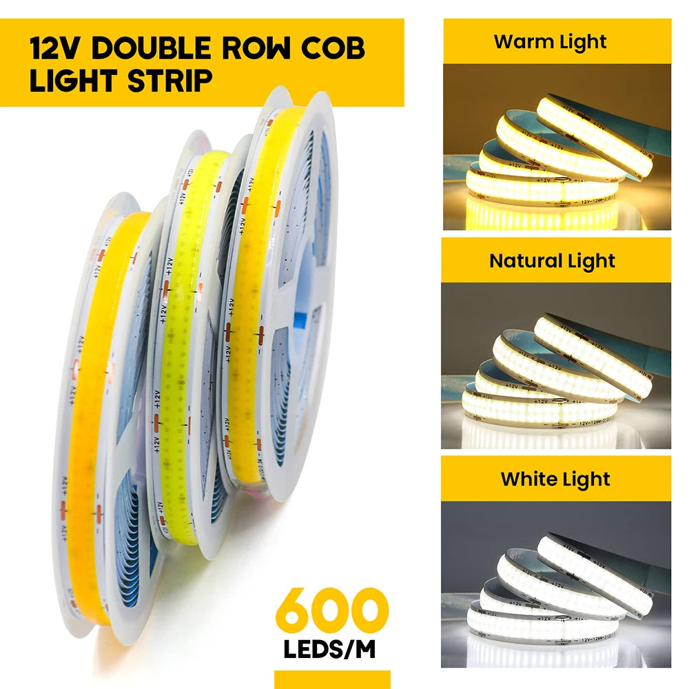 LED Strip Super Bright Flexible Tape High Density Linear Lights