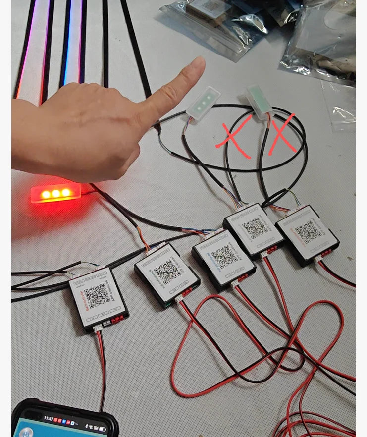 Led Car Ambient Lights RGB 213 64 Color Acrylic Strips