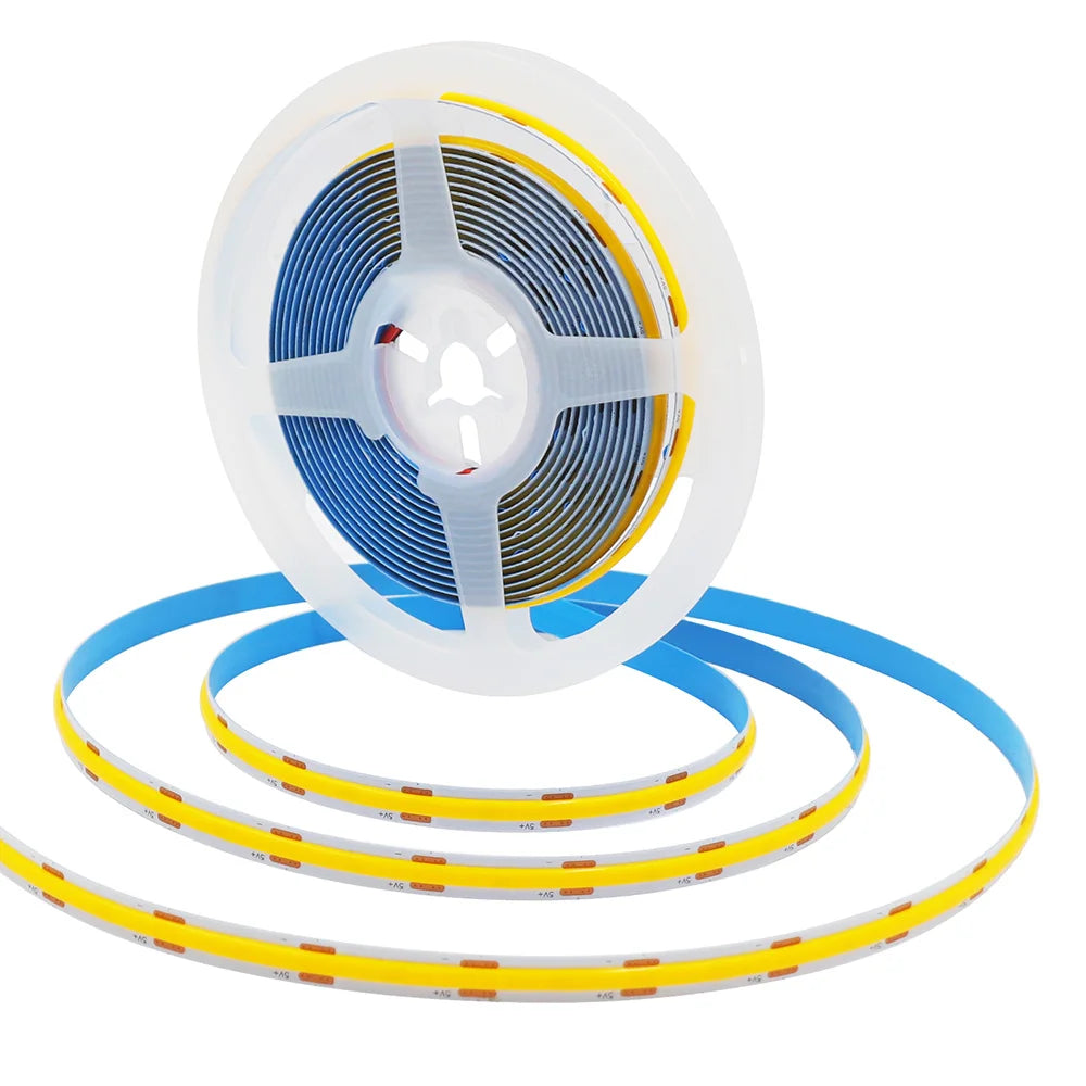 5V USB COB LED Strip Light 320LEDs Ribbon Tape Linear Lighting