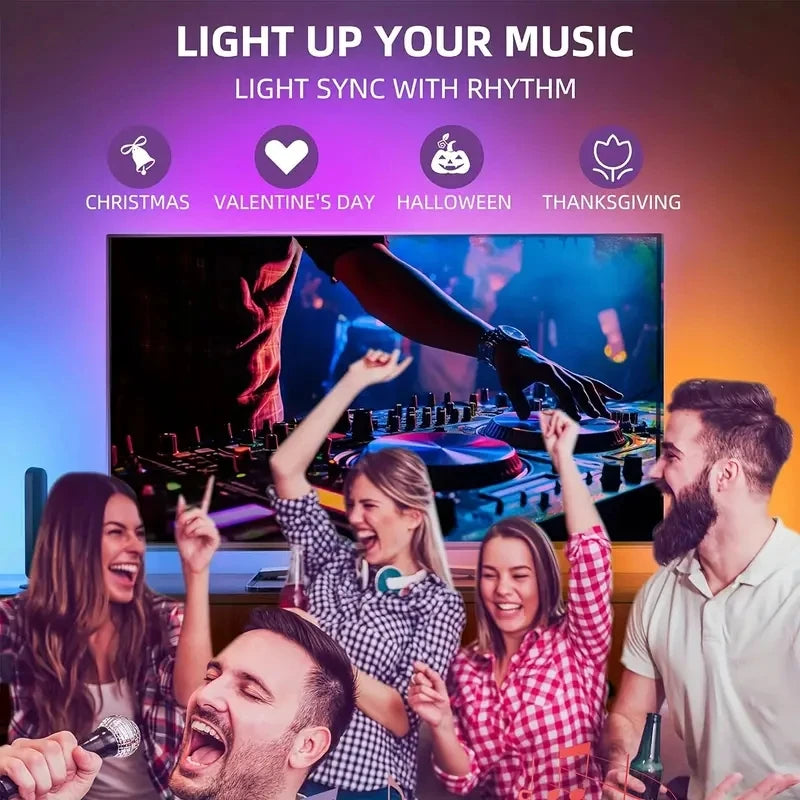 TV Led Backlight RGBIC LED Strip Lights with Camera Sensor App Control