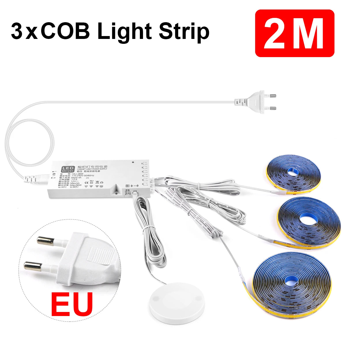 Smart Penetrable Wood COB LED Strip Touch Sensor Light