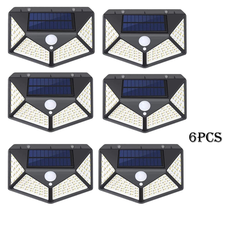 1-12 Pack Solar Lights Outdoor 100 LED Wall Lamp