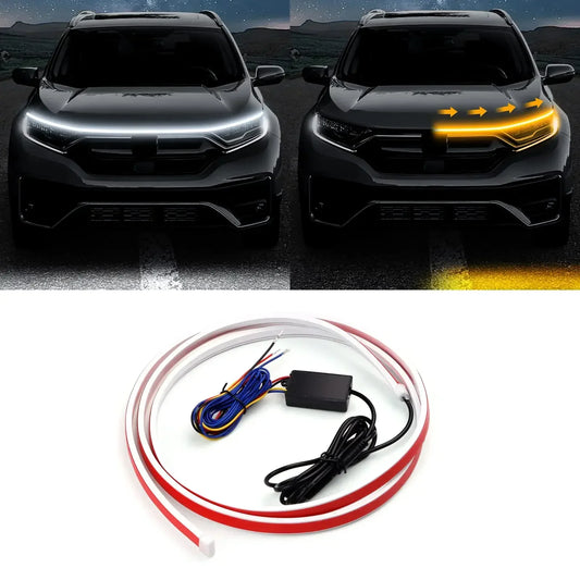 LED Yellow White Car Daytime Running Light Strip
