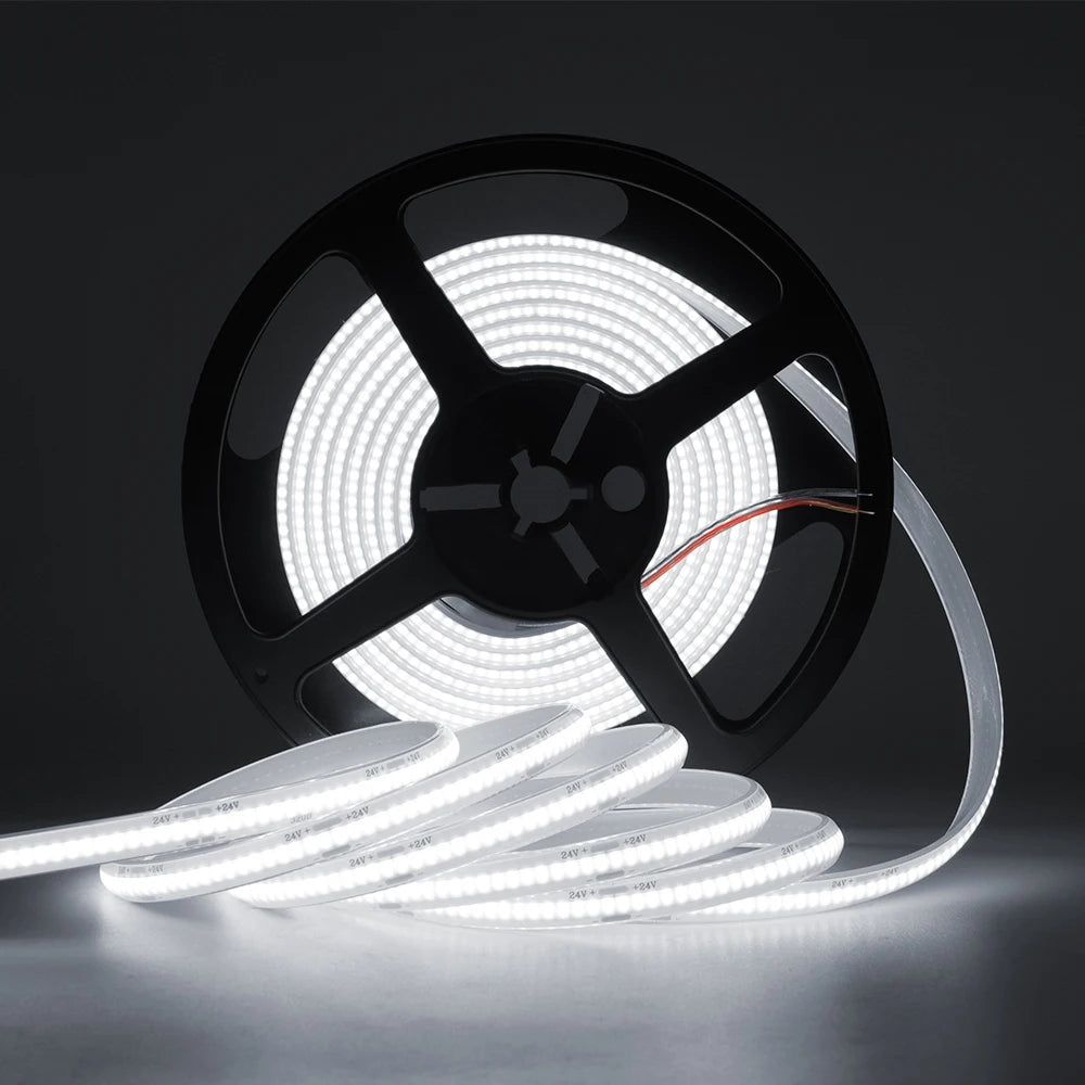 1-20M IP68 Waterproof COB LED Strip 12V 24V 320LEDs