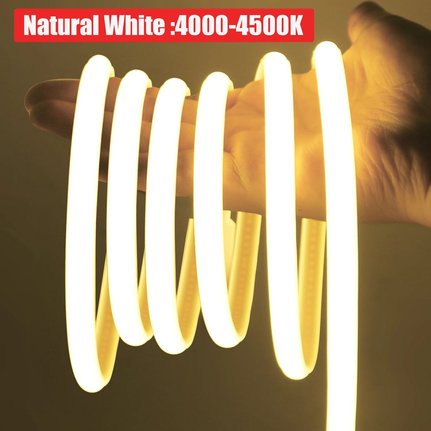 Dimmerable 220V COB Strip Flexible Ribbon LED Neon Light