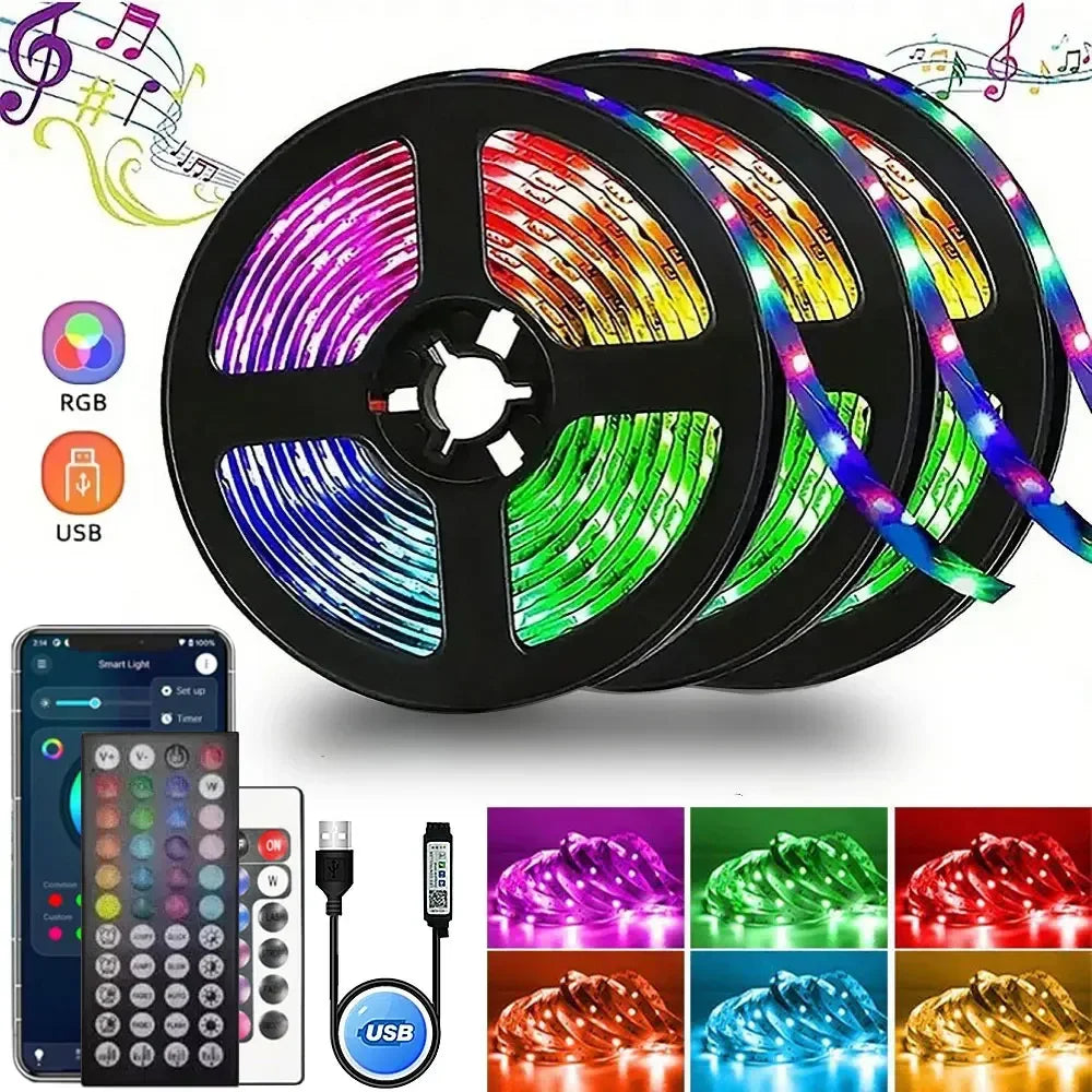 Led Tape Ice String Usb 5V 5050 Rgb Color Changing Led Lights