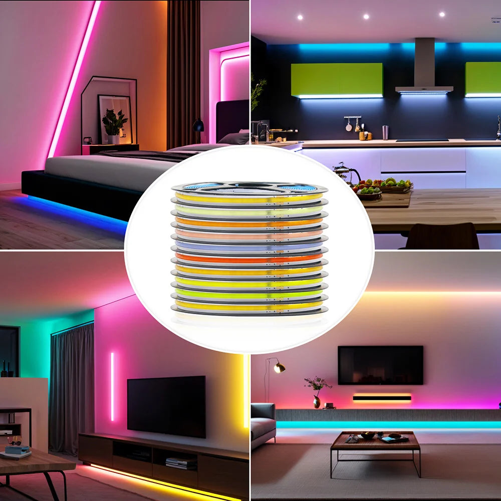 Led Strip COB 220V High Brightness Flexible Light Tape