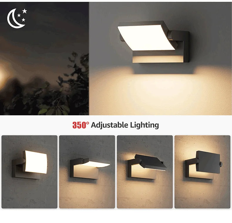Motion Sensor Outdoor Wall Lamp IP65 Waterproof LED Porch