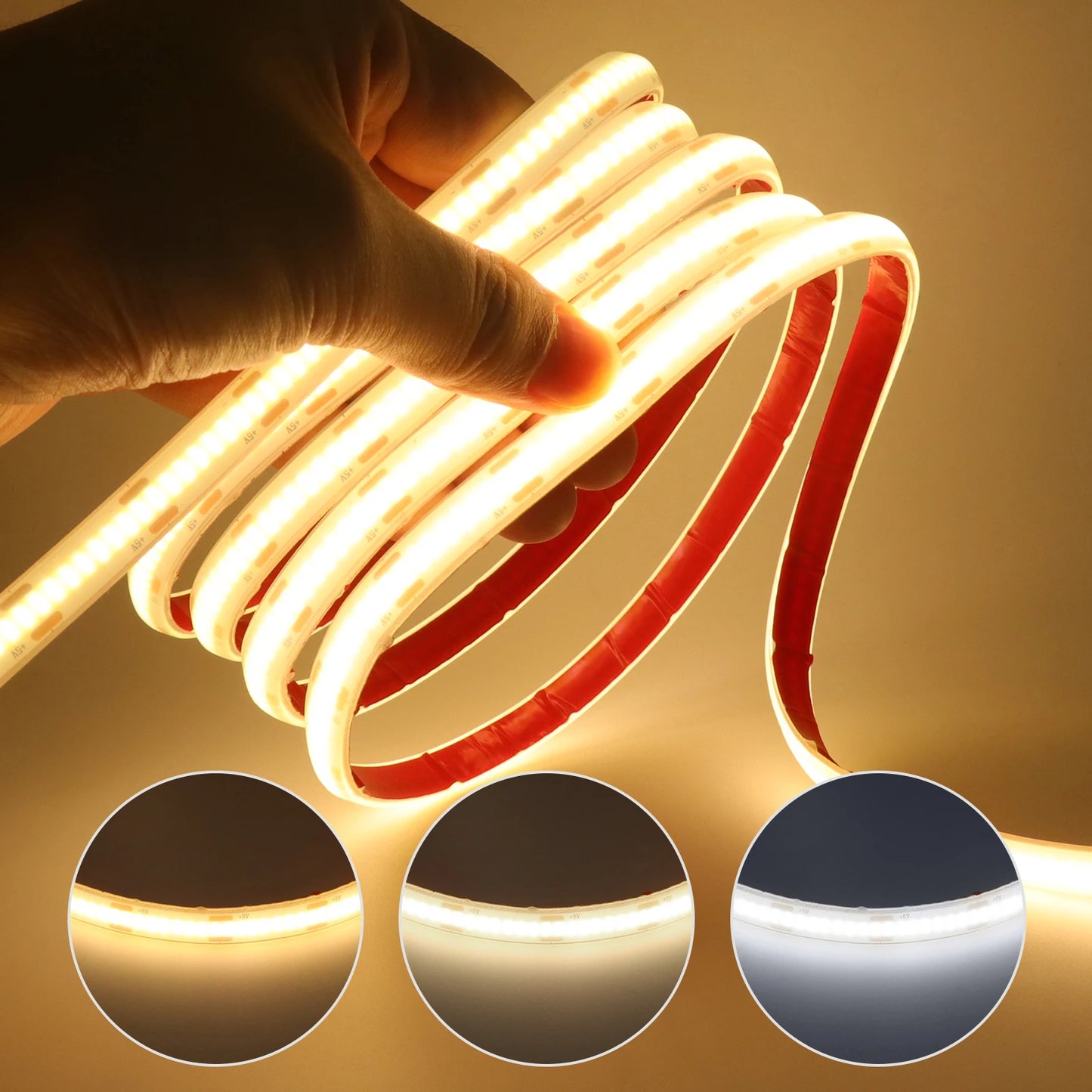 IP68 Waterproof USB COB LED Strip Light 5V 320LEDs