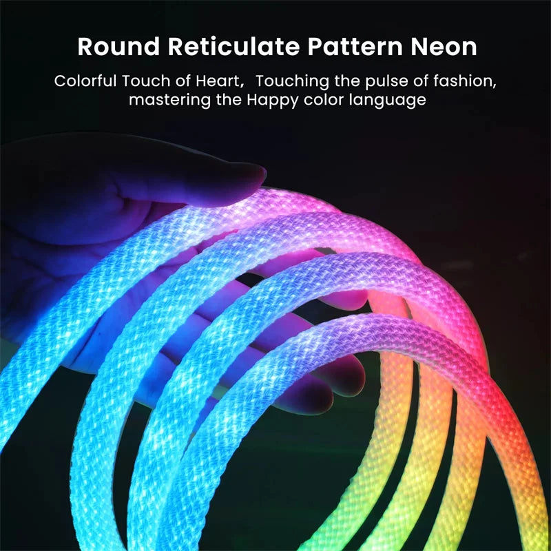 360 Degree Round Reticulate Neon LED Strip with Remote Control