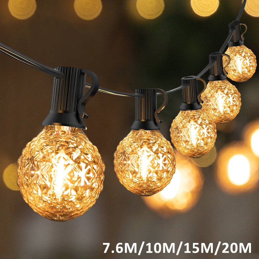 Outdoor Waterproof G40 String Lights 1W Ice Diamond