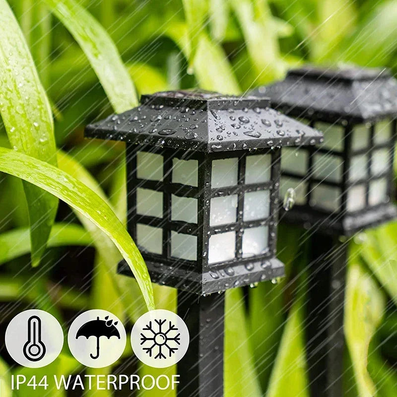 2/4/6/8Pcs Solar LED Pathway Lights Outdoor Waterproof