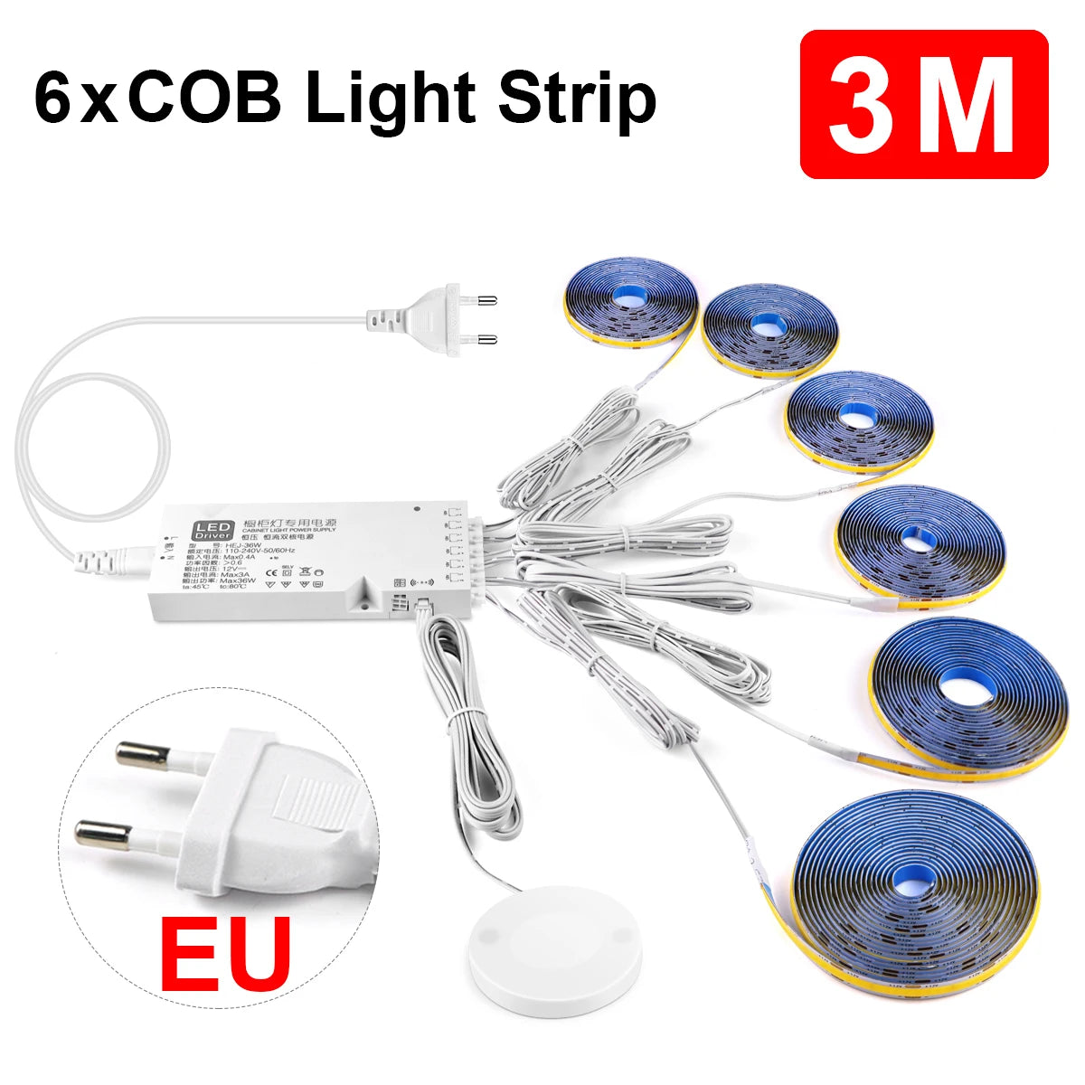 Smart Penetrable Wood COB LED Strip Touch Sensor Light