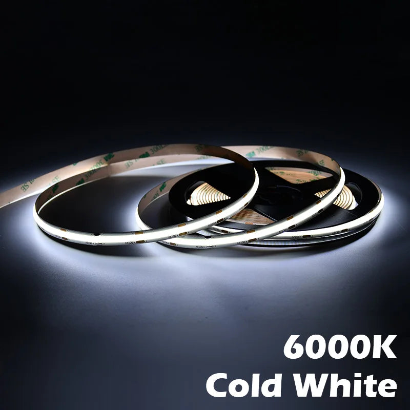 COB LED Strip Lights 320 480 LEDs Flexible 5mm 8mm FOB Tape Light