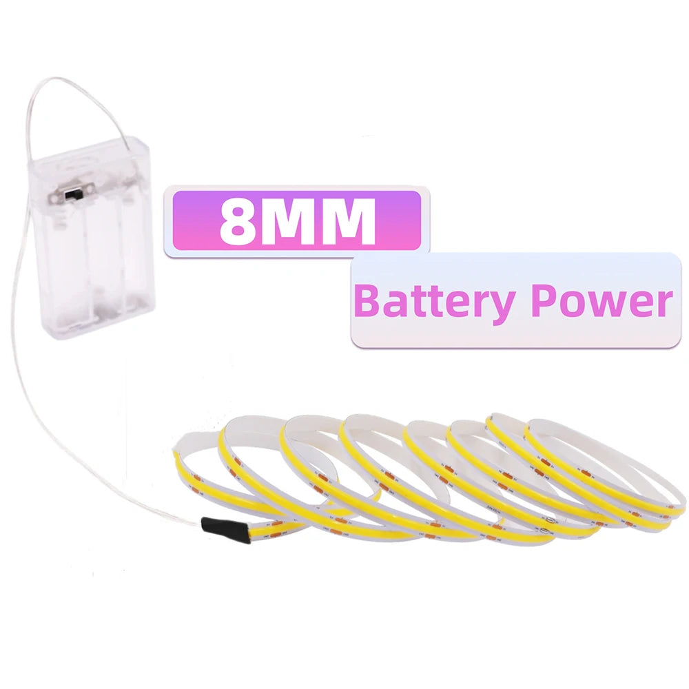 5V 3mm 5mm 8mm COB LED Strip Lights USB Motion Sensor