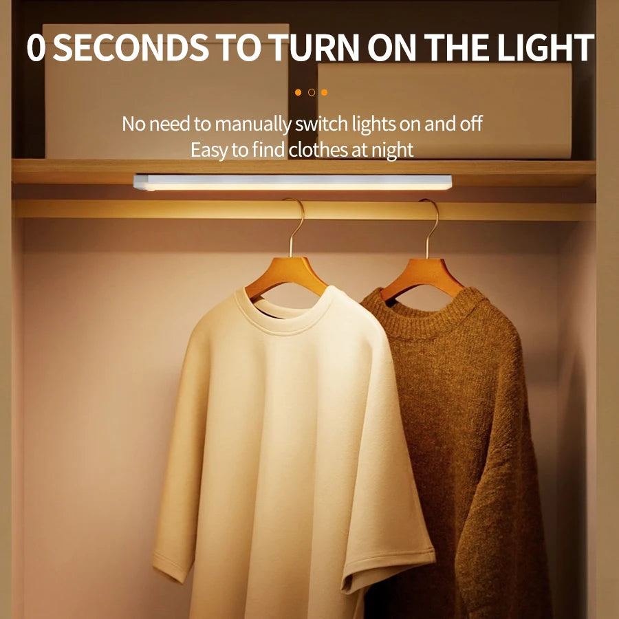 Motion Sensor LED Cabinet Light Rechargeable Induction Night Light