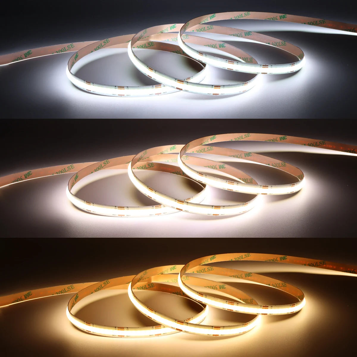 608LEDs/M CCT Wifi COB LED Strips Dual White room decor