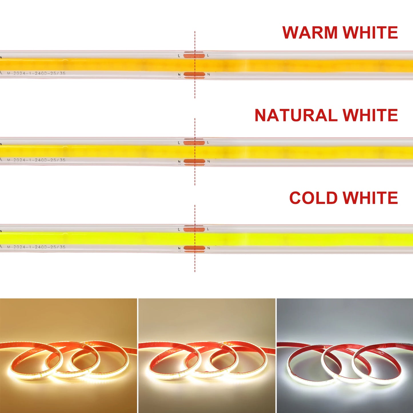 AC 230V COB IP65 Waterproof Tape Adhesive