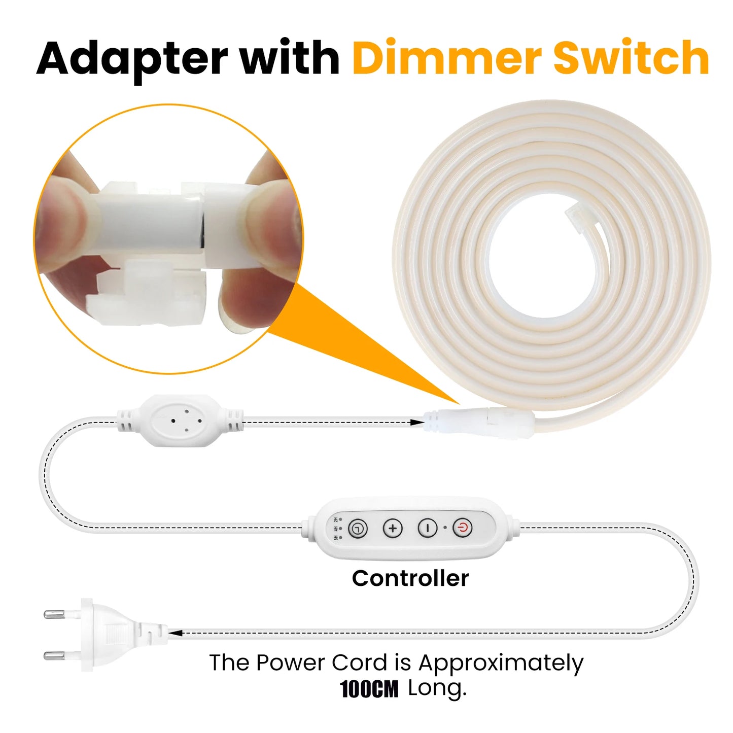 AC 220V Timing Dimmable COB Neon Strip Waterproof