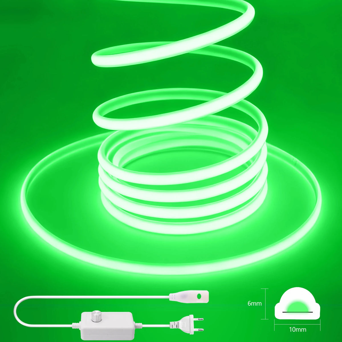 220V Dimmable COB LED Neon Strip Light Outdoor Waterproof Super Bright