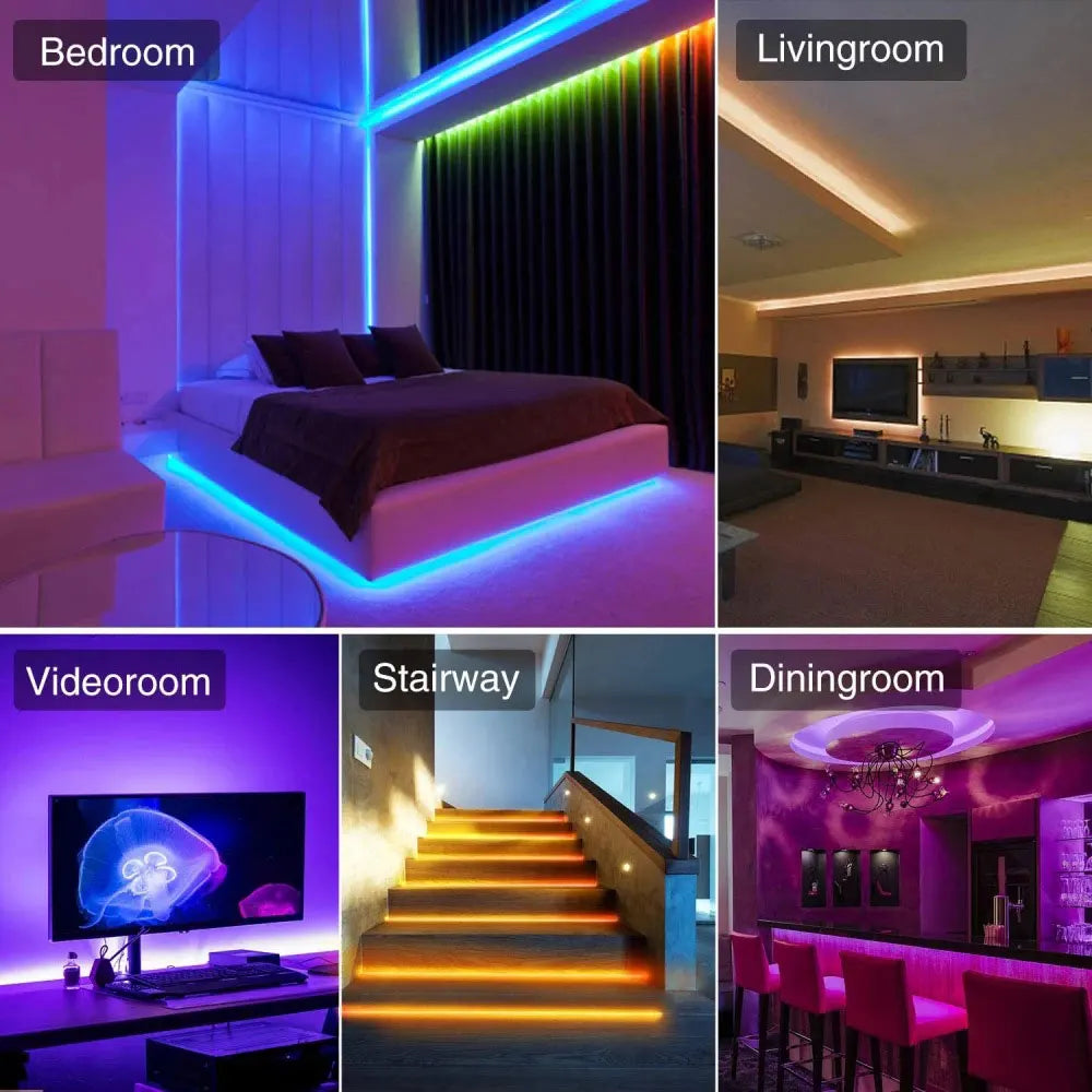 RGB 5050 Led Strip Lights Smart Home TV USB Wall Lamps