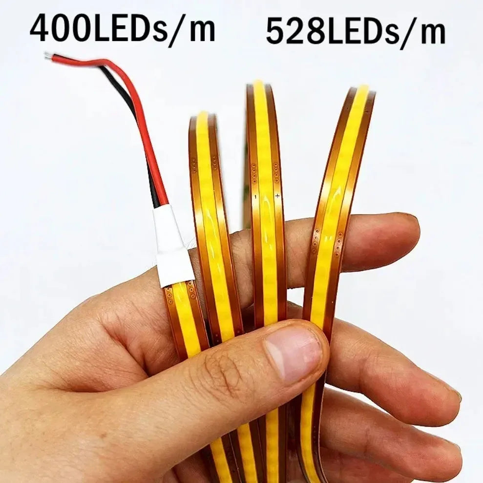 DC 12V/24V 8MM COB LED Strip Free Cut Cuttable 400LEDs