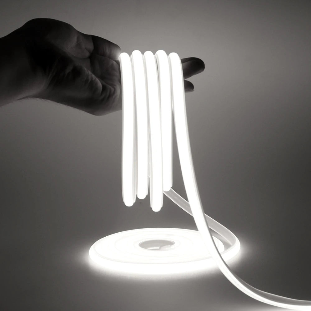 AC 110V 220V COB LED Strip Waterproof High Bright Flexible Ribbon