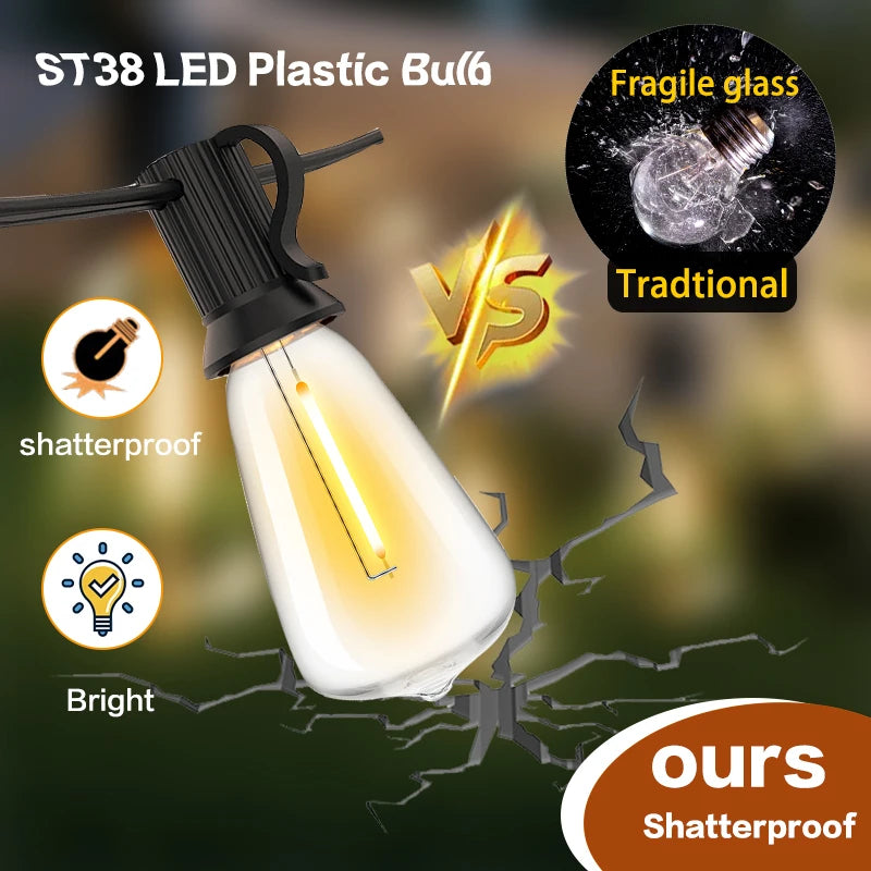 Outdoor LED Light Garland String Lighting Light Street Garland