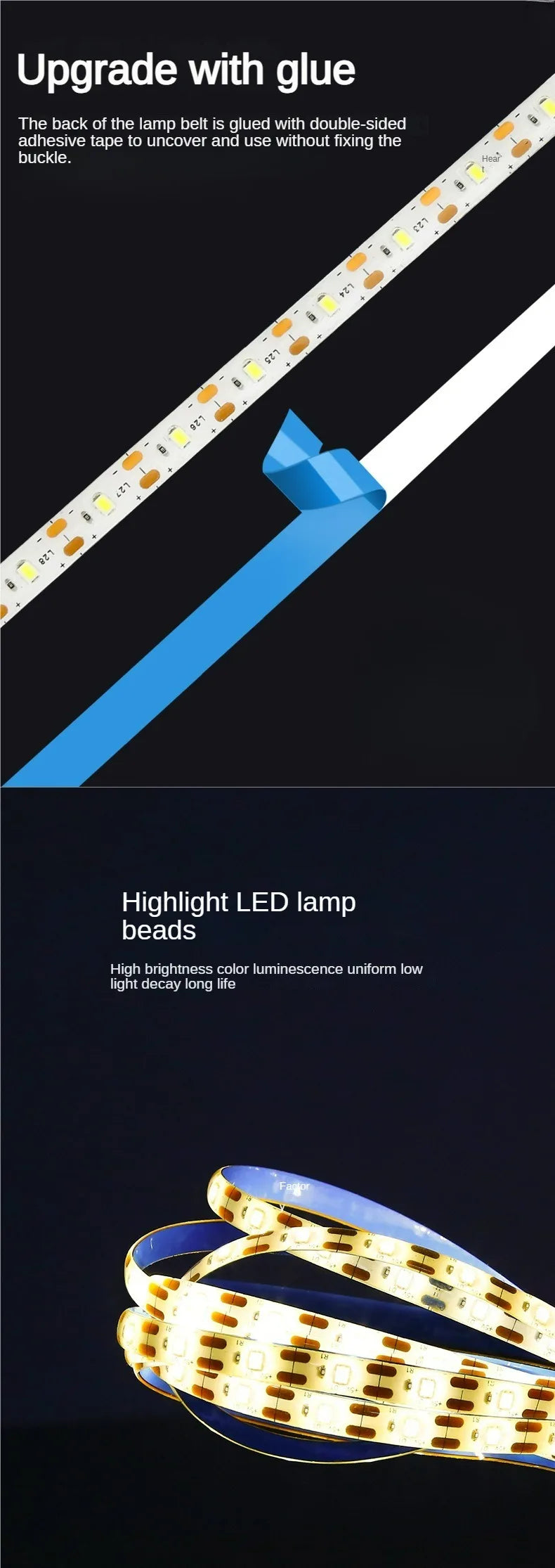 5V USB LED Strip Light with Switch Decoration Tape Ribbon