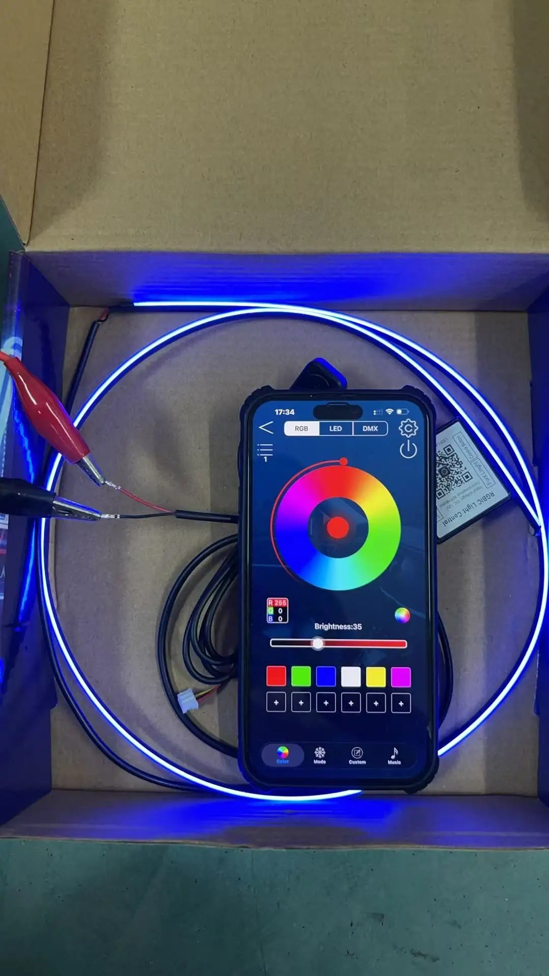 18 in 1 Led Car Ambient Lights 213 64 Color RGB