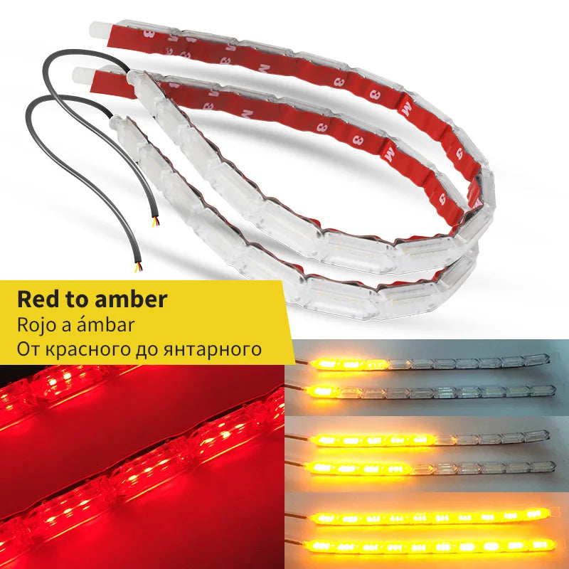 Bright Flexible DRL LED Strip Daylight Turn Signal Headlight