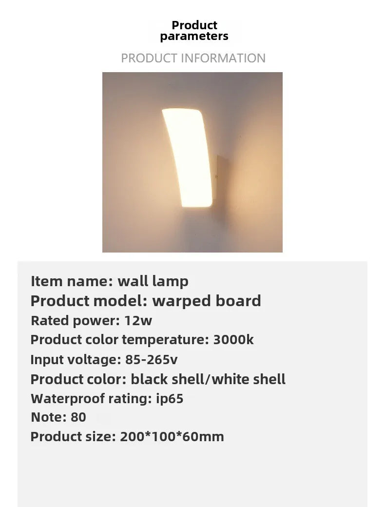 New Arrival Modern Outdoor Waterproof Wall Lamp