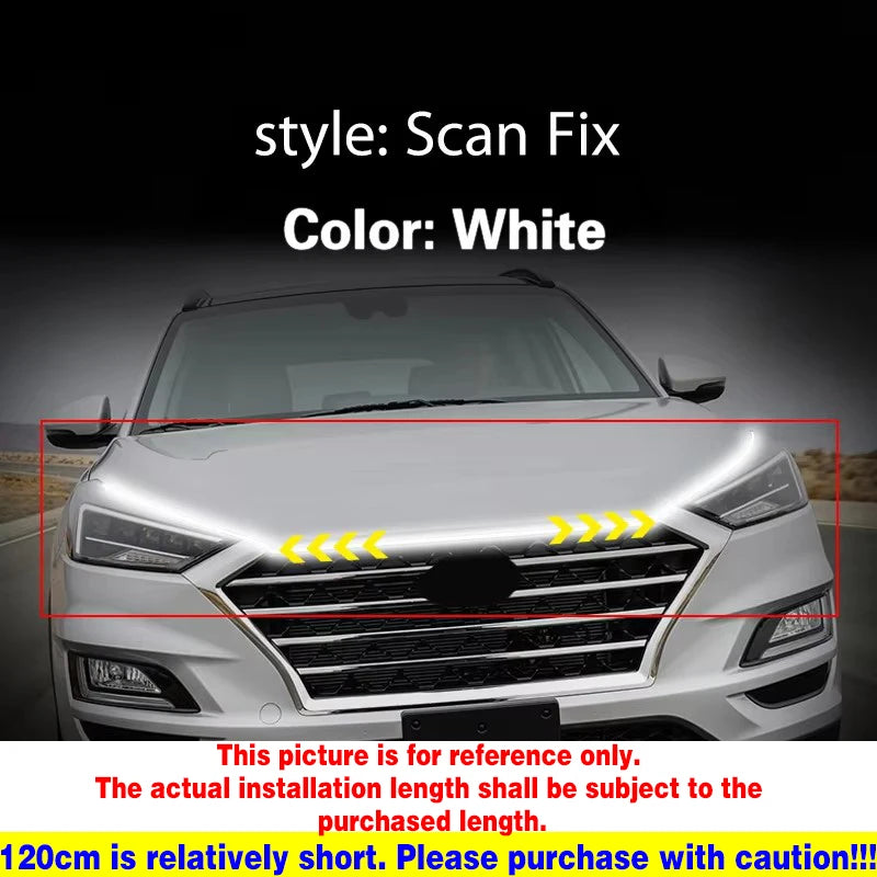 LED Auto Car Hood Lights Strip Universal Lamps Ambient Lights